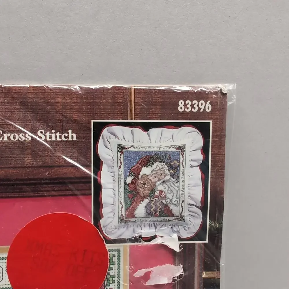 Bucilla I Believe in Santa Picture/Pillow Counted Cross Stitch‎ Kit 83396